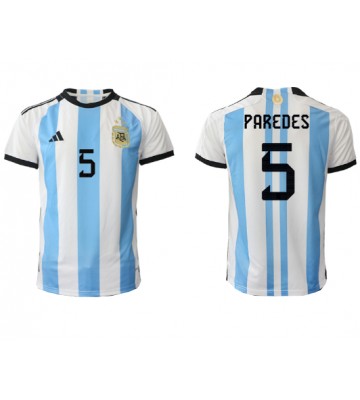 Argentina Leandro Paredes #5 Hjemmebanetrøje VM 2022 Kort ærmer